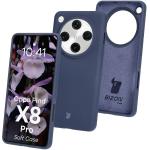Silikonowe etui Bizon Soft Case do Oppo Find X8 Pro, ciemnoniebieskie