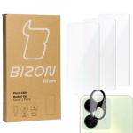 3x Szkło + szybka na aparat BIZON Clear 2 Pack do Redmi 13C/Poco C65