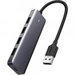 HUB Ugreen rozdzielacz USB - 4x USB 3.2 Gen 1 z portem zasilania micro USB, szary