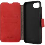 Etui zamykane z naturalnej skóry Fixed ProFit do iPhone 16e, czerwone