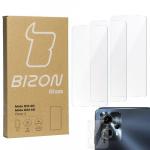3x Szkło + szybka na aparat BIZON Clear 2 do Moto G13/G23 4G