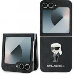 Etui Karl Lagerfeld Saffiano Monogram Ikonik Pin do Galaxy Z Flip6, czarne