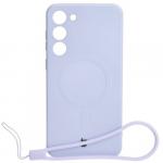 Etui silikonowe z pierścieniem magnetycznym Bizon Case Silicone Magnetic do Galaxy S23 Plus, jasnofioletowe