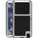 Etui pancerne + szkło LOVE MEI Powerful do Galaxy S25 Ultra, srebrne