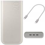 Power bank Samsung battery Pack 45W, 3x USB-C, PD, 20 000 mAh, beżowy