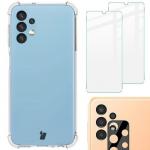 Etui + 2x szkło Bizon Case Clear Pack do Galaxy A13 4G, przezroczyste