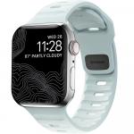 Pasek Nomad Sport Strap Apple Watch 49/46/45/44 mm, biały, świecący w ciemności na niebiesko