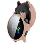 Etui ze szkłem do zegarka Bizon Case+Glass Watch do Garmin Vivoactive 6, różowe