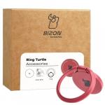 Uchwyt na palec Bizon Accessories Ring Turtle uniwersalny, różowy