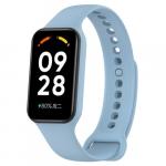 Etui z paskiem Bizon Strap + Case Watch Dots do Xiaomi Redmi Smart Band 2 / Xiaomi Mi Band 8 Active, błękitne