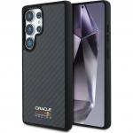 Etui Red Bull Real Carbon Fiber Shiny Logo do MagSafe do Galaxy S25 Ultra, czarne