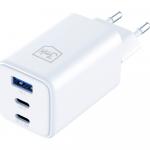 Ładowarka sieciowa 3mk Hyper GaN Charger 65W, 1x USB-A QC 4+, 2x USB-C PD, biała
