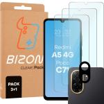 3x Szkło hartowane + szybka na aparat Bizon Glass Clear 2 Pack do Xiaomi Redmi A5 4G / POCO C71 4G