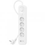 Listwa antyprzepięciowa do 525J Belkin SRB001VF2M, 4x AC EU Schuko, 1x USB-C PD, 1x USB-A, biała