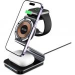 Ładowarka indukcyjna Tech-Protect Qi15W A29 3w1 Magnetic Magsafe Wireless Charger, czarna