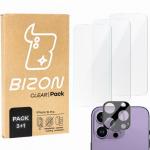 3x Szkło hartowane + szybka na aparat Bizon Clear 2 Pack do iPhone 16 Pro