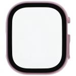 Etui Bizon Case+Glass do Apple Watch Ultra 2/1 49 mm, różowe