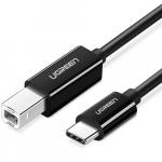 Kabel Ugreen US241 USB-C / USB Typ B do drukarki, 480 Mb/s, 2 m, czarny