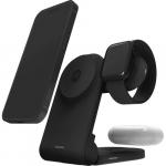 Ładowarka indukcyjna MagSafe STM ChargeTree Mag 3w1 dla Apple Watch / AirPods / iPhone, czarna