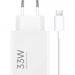 Ładowarka sieciowa Xiaomi Travel Charger 33W 1x USB-A + kabel USB-C 1 m, biała