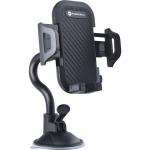 Uchwyt samochodowy zaciskowy na szybę / deskę rozdzielczą, elastyczne ramię, Forcell F-Grip Carbon Bracket A150, czarne