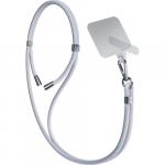 Smycz do telefonu 3mk EasyClip sznurek, szara ze srebrnymi dodatkami