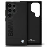 Etui BMW Leather Big Wordmark do Galaxy S25 Ultra, czarne