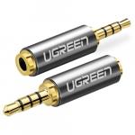 Adapter Ugreen przejściówka audio z 2,5mm mini jack (męski) na 3.5mm (żeński), 1 szt., czarny