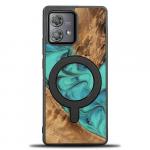 Drewniane etui do Motorola Edge 40 Neo, Bewood Unique Turquoise do MagSafe
