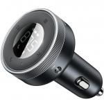 Transmiter FM Bluetooth / Ładowarka samochodowa Baseus Enjoyer 17W, 2x USB-A / 3.5mm Minijack / MicroSD, czarna