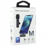 OUTLET: Bezprzewodowe mikrofony Apexel Wireless Lavalier do iPhone z Lightning, czarne
