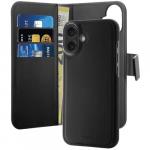 Etui Puro Wallet Detachable 2in1 do iPhone 16 Plus, czarne