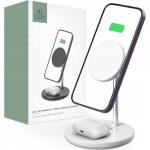 Ładowarka indukcyjna Tech-Protect Qi15W A21 2IN1 Magnetic Magsafe Wireless Charger, biała