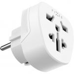 Adapter / przejściówka Fixed World to EU z UK / USA / AUS do Europy Schuko, biały