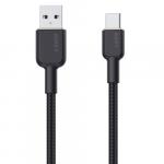 Kabel nylonowy Aukey USB-A do USB-C, QC, 60W, 480Mbps, 1m, czarny