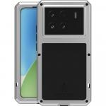 Etui pancerne + szkło LOVE MEI Powerful do Xiaomi 15, srebrne