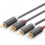 Kabel audio / wideo Ugreen 2x RCA (typ męski), 5m, ciemnoszary
