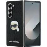 Etui Karl Lagerfeld Saffiano Monogram Head Pin do Galaxy Z Fold6, czarne
