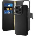 Etui Puro Wallet Detachable 2in1 do iPhone 16 Pro, czarne