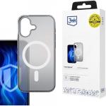 Etui 3mk Frosty MagCase do iPhone 16, półprzezroczyste z białym