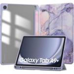 Etui Tech-Protect SC Pen Hybrid do Galaxy Tab A9 Plus, fioletowy marmur