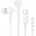 Słuchawki douszne przewodowe z mikrofonem Belkin SoundForm USB-C Wired AVL, białe