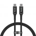 Kabel z nylonowym oplotem Crong Armor Link USB-C, 100W 5A PD, 2m , czarny