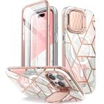 OUTLET: Etui pancerne Supcase i-Blason Cosmo Mag MagSafe SP Stand do iPhone 15 Pro Max, marmurowo-różowe