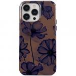 Etui Burga Velvet Night Tough z MagSafe do iPhone 14 Pro, brązowo-granatowe