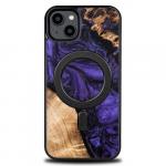 Drewniane etui do iPhone 14 Plus, Bewood Unique Violet do MagSafe