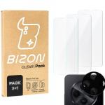 3x Szkło hartowane + szybka na aparat Bizon Clear 2 Pack do Xiaomi Redmi 14C 4G