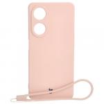 Etui Bizon Case Silicone Sq do Oppo A98 5G, jasnoróżowe