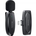 OUTLET: Bezprzewodowy mikrofon na klipsie Yesido Lavalier Mic, Lightning, 2,4GHz, czarny