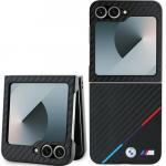 Etui BMW Hardcase Carbon Tricolor Line do Galaxy Z Flip6, czarne